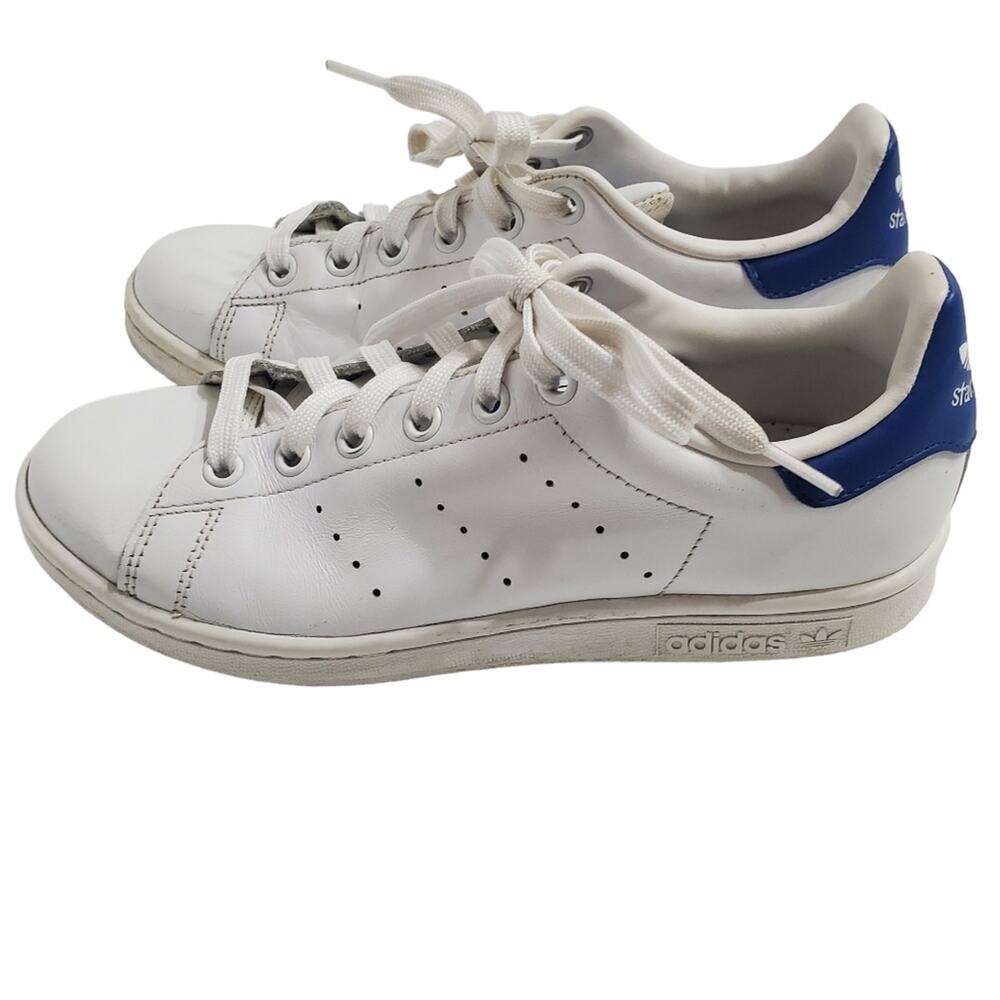 Adidas Stan Smith Classic White / Royal Blue Sneakers Women's Size 5